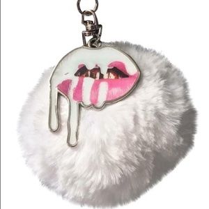 KYLIE Cosmetics White puff keychain